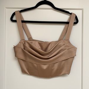 Cowl Neck Bustier Top